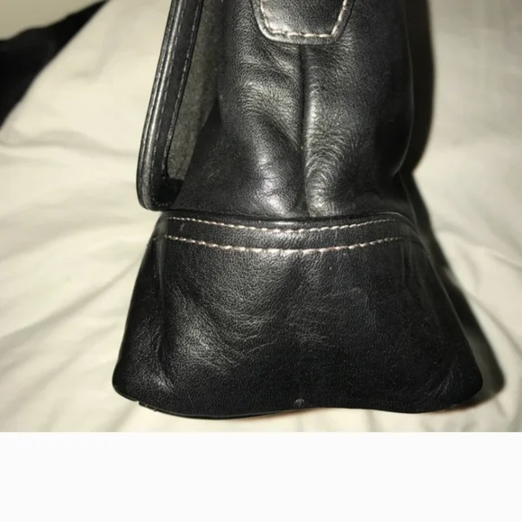 Coach Hampton F11196 Black Leather Bag Purse - Picture 2 of 10